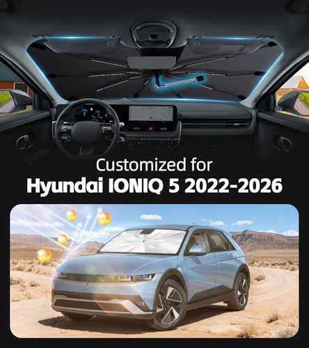 Windshield Sun Shade for Hyundai IONIQ 5 2022 (Fit for Hyundai IONIQ 5 2022-2026)