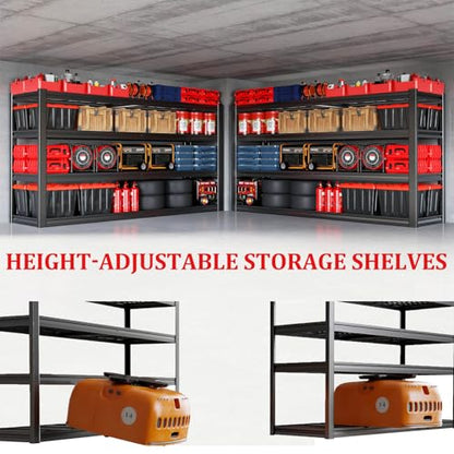 68" Wide Garage Shelving Unit (68"Wx24"Dx68H | 4 Tier)