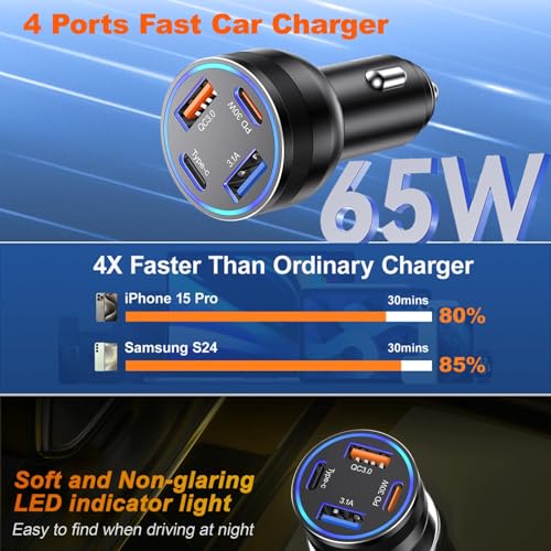 Car Charger USB C (2 Pack / Black)