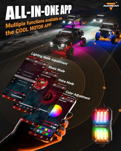 2 Pod RGB LED Rock Lights for Trucks UTV ATV Boat (2 Pods)