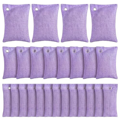 24 Pcs Activated Charcoal Odor Absorber 50g (Purple)