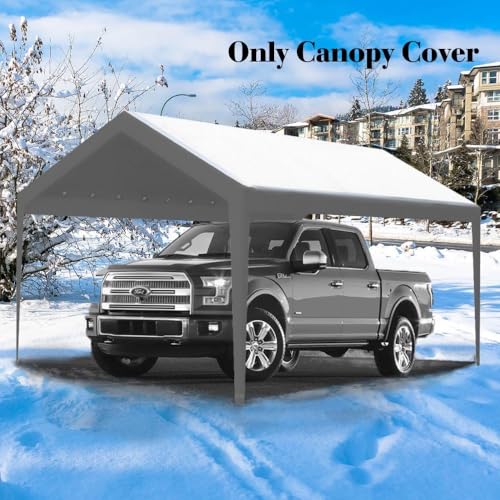12 x 20 FT Carport Replacement Cover (12'x20' / Gray)