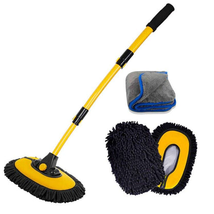 Car Wash Brush with Long Handle (Yellow01)