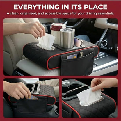 Car Center Console Cover (Black&Red)