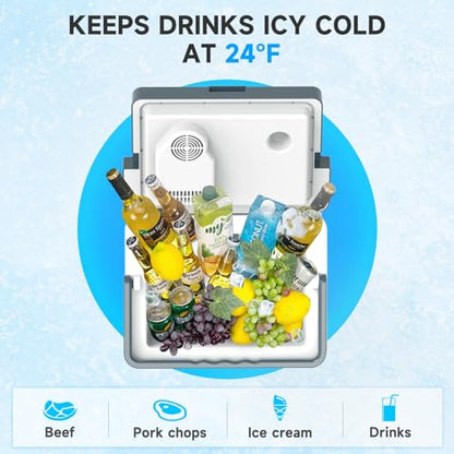 25L Portable Electric Cooler & Warmer (25L / Grey)