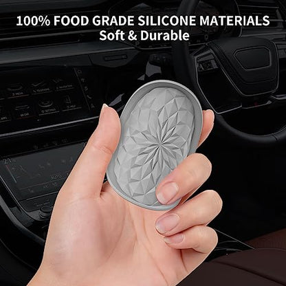 Car Cup Coaster [4 Pack] Silicone Car Coasters (4 Pack-light Grey)
