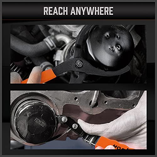 5 Piece Standard Swivel Oil Filter Wrench (Orange and Black(5-piece))