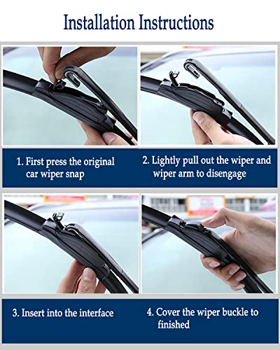 3 Wipers Set for Infiniti QX70 2014 (24''+19''+14B''(Front & Rear Windshield Wiper))