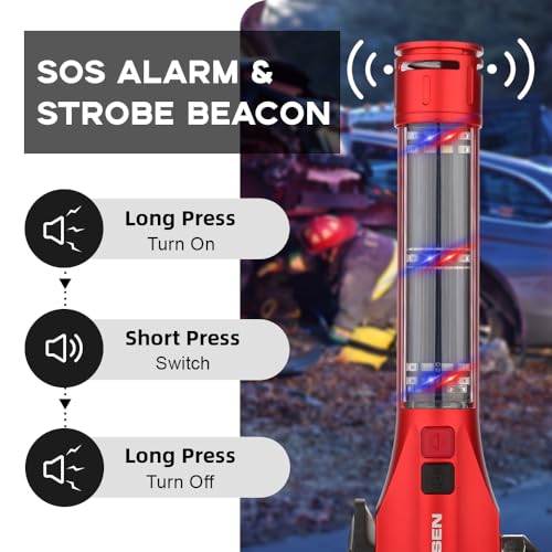 Window Breaker Seatbelt Cutter for Car (Black / 8.3in)