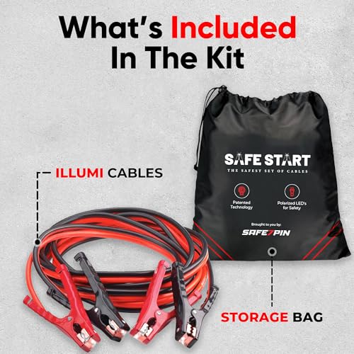 Illumi Heavy Duty Jumper Cables Kit (LED Safety Cables)