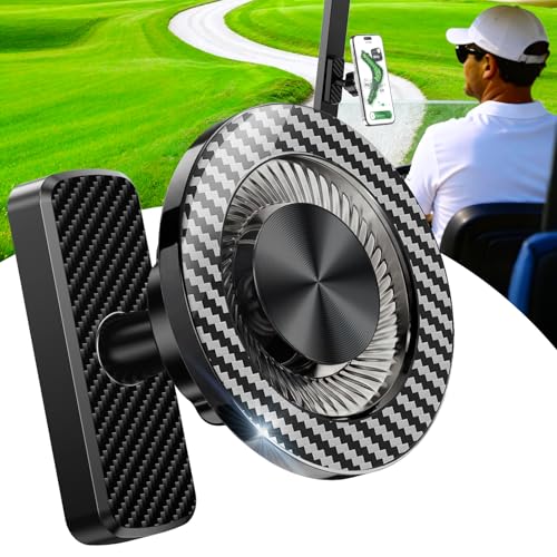 Magnetic Golf Cart Phone Holder (Carbon Fiber Black 1Pc)