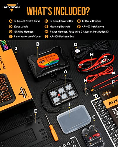 6 Gang Switch Panel Bluetooth AR (6 Gang Bluetooth Switch Panel (One Side Output))