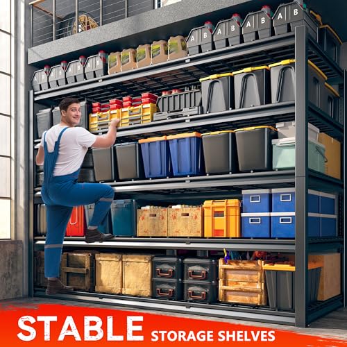 60"W Heavy Duty Garage Shelving (24"D x 60"W x 72"H)