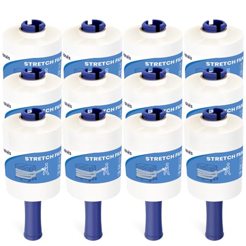 ADHES Mini Hand Stretch Wrap Film (5IN X 1000FT X 12PACK / Regular)