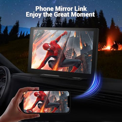 9" Wireless Apple Carplay Screen for Car & Android Auto with Backup Camera (9inches)