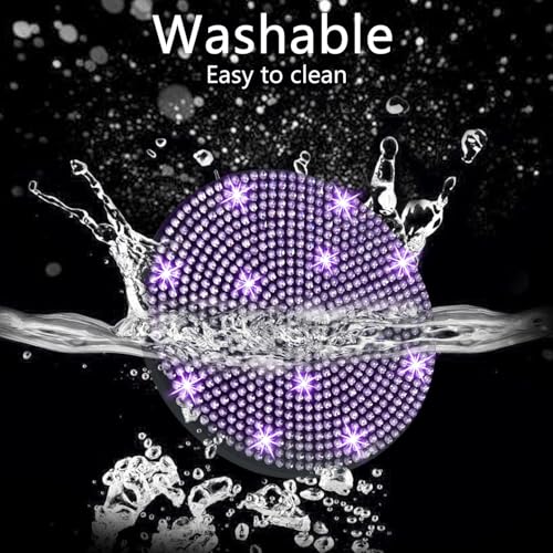 4pcs Bling Car Cup Holder Coaster (Purple Violet / 4pcs)