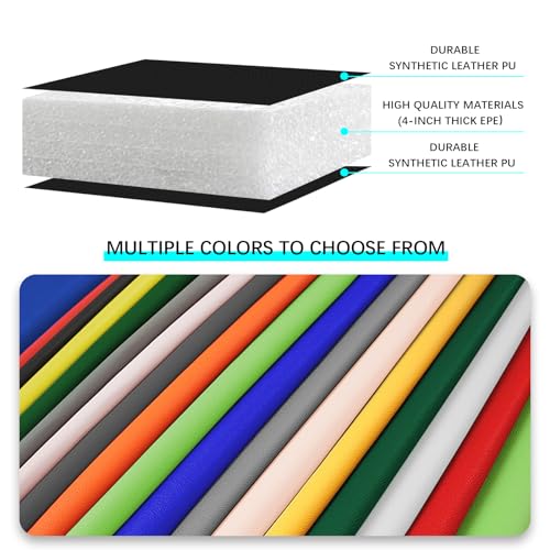 60" 72" High Gym Wall Padding 2" Thick Foam Basketball Court Wall Mount Protector for Garage Taekwondo Babyroom (BLUE / 60" x 24" x 4")