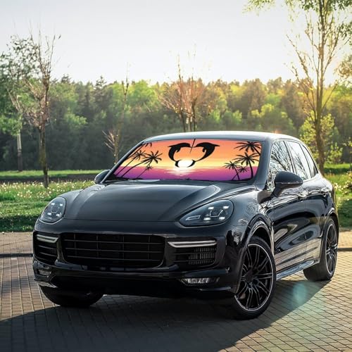 Dolphin Car Windshield Sunshade Umbrella Car Foldable Umbrella Sunshade for Front Window UV Reflector Auto Windshield Umbrella Sun Shades Cover for Most Vehicles 57'' X 30'' (57'' X 30'' / ylzys-12)