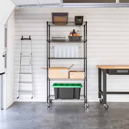 UltraDurable 5 (Black / 5-Tier Shelving, 36" W x 18" D)