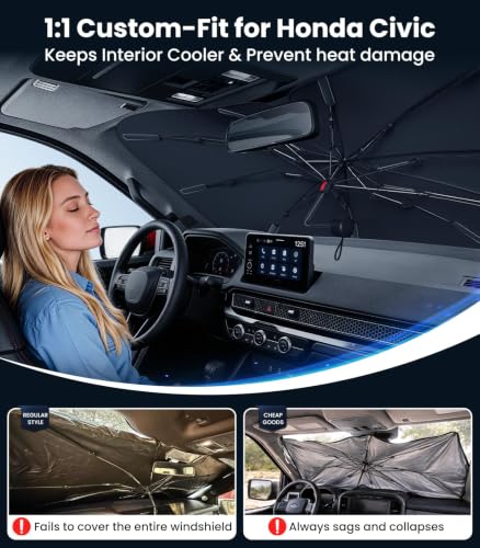 2026 Upgraded Windshield Sun Shade Umbrella (For Honda / For Civic)