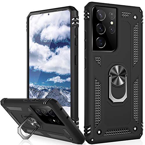 for Galaxy S21 Ultra Case (Galaxy S21 Ultra (Large 6.8") / Black)