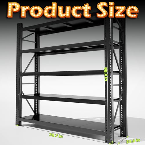 Garage Shelving Heavy Duty (78.7 in Wide - 5 Tier - 8000 lbs Load)