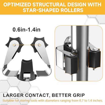 Broom Holder Wall Mount (3 Pack)
