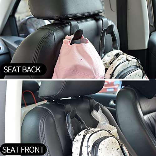 2 Pack Car Headrest Hooks (Black red)
