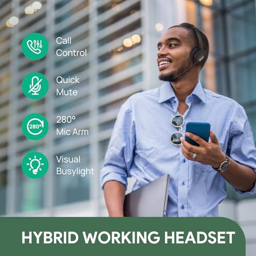 WH64 Mono Hybrid Wireless Headset with Mic DECT Dongle & Bluetooth (WH64 Hy-Mono with Stand)