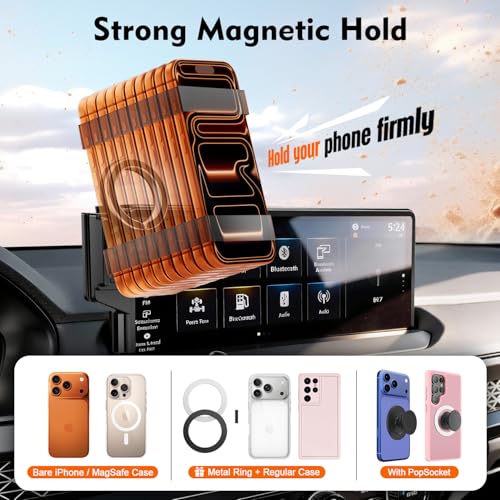 Magnetic Car Phone Mount for Honda Accord Hybrid 2023 2024 2025 2026 Only (for 2023-2026 Accord Hybrid 12.3-Inch)