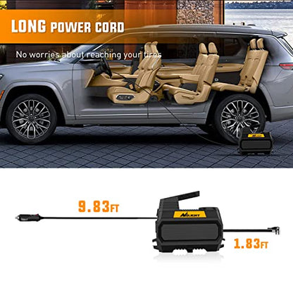 Digital Tire Inflator Air Compressor Portable Pump w (Air Compressor Pump With Digital Gauge)