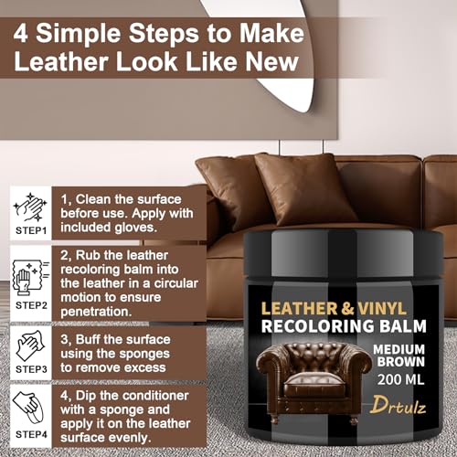 Leather Recoloring Balm (Medium Brown)