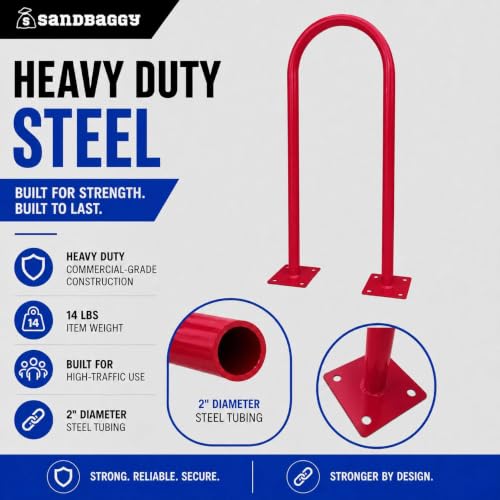 U Shaped Bike Rack (Red)