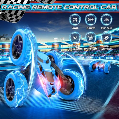 Remote Control Car RC Stunt Car for Kids (Blue)