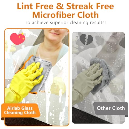 Glass Polishing Streak Free Miracle Cleaning Cloth (Sliver-orange)