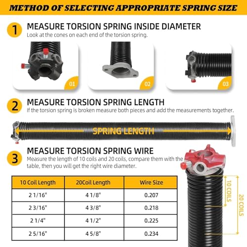 Pair of 2" Garage Door Torsion Springs 0.225X2"X30" (0.225X2"X30")