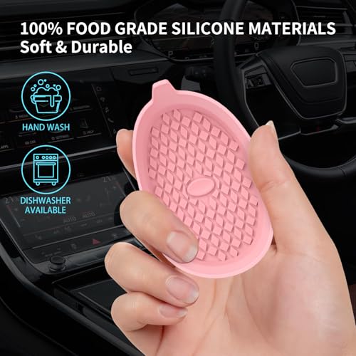 Car Cup Holder Coasters [4 Pack] Silicone Cups Mats (4pack-pink)