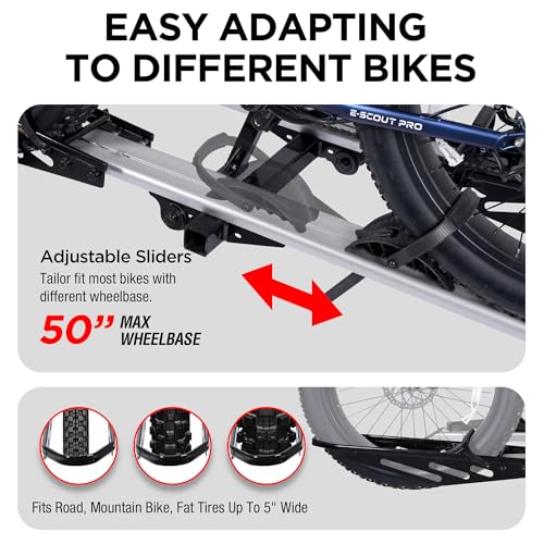 Foldable 2 Ebike Rack with Ramp (2-Ebike Rack+Foldable+Ramp+200LBS)