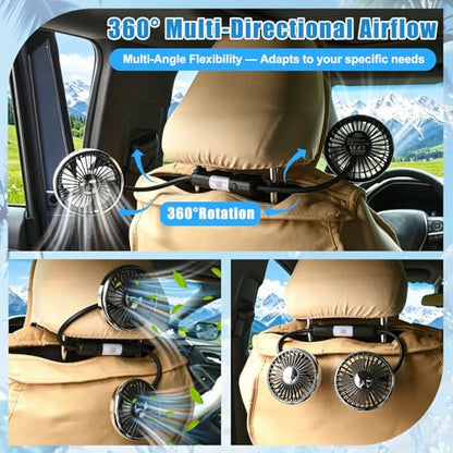 USB Dual Head Car Fan