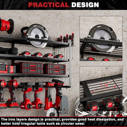 Power Tool Organizer Wall Mount (Black)
