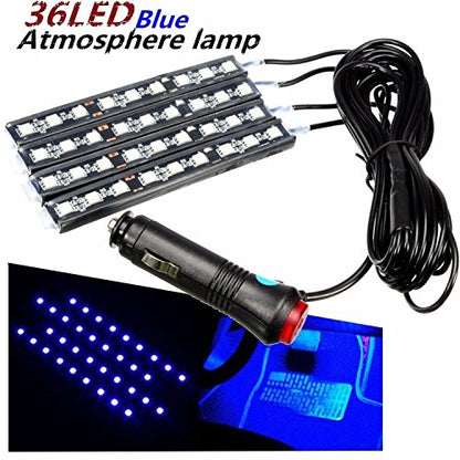4PCS 48 LED Car Interior Lights (Blue 48 Lights)