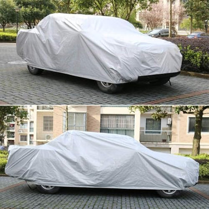 Truck Cover Waterproof All Weather See Vehicle Size Chart (Aluminum-Silver / 5 T4 Fit Length Up To 239", Max Cab Length 149")