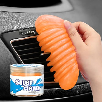 Car Cleaning Gel Car Cleaning Putty Car Putty Car Interior Cleaner Car Slime Car Detailing Kit Car Accessories Gifts for Men Women Stocking Stuffers Orange (Orange)