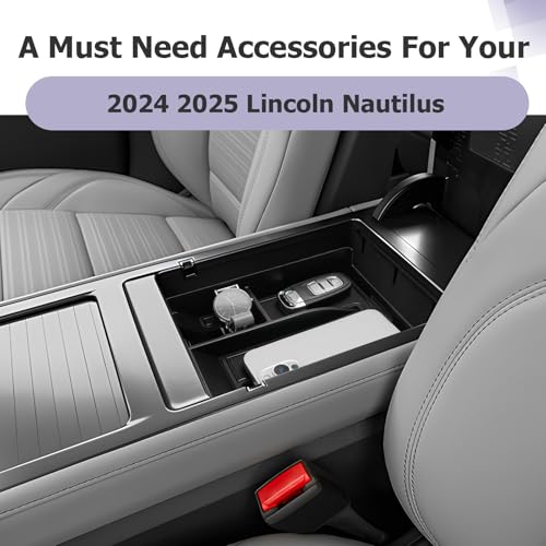 Lincoln Nautilus Center Console Organizer Compatible with 2024 2025 2026 Lincoln Nautilus Premiere