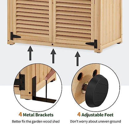 Outdoor Storage Cabinet (Natural / Medium)