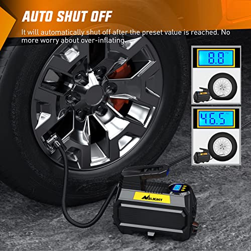 Digital Tire Inflator Air Compressor Portable Pump w (Air Compressor Pump With Digital Gauge)