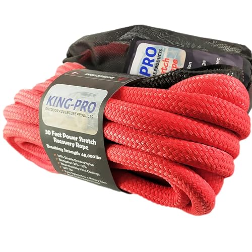 Kinetic Recovery Rope 1“x30' Towing Rope 48 (7/8"x30\' Red)