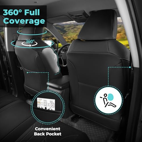 for Toyota RAV4 Seat Covers 2019 2020 2021 2022 2023 2024 2025 RAV 4 Prime & Hybrid XLE LE Limited XLE Premium (Black / 2019-2025 Hybrid (LE/XLE/XLE Premium/Limited))