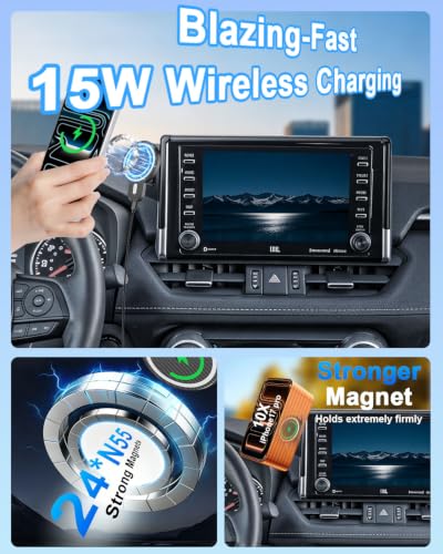 Car Phone Holder for Toyota RAV4 2019 (RAV4 2019-2025 (7/8 inch) / Magsafe+ Wireless Charger)