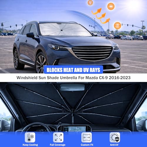 Car Windshield Sun Shade Umbrella for Mazda CX (For Mazda CX-9 2016-2023)